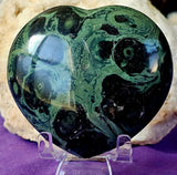 LG. Kambaba Jasper Crystal Puffy Heart 💚🖤💚👁️✨