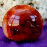 ✨BROKEN✨ Carnelian Crystal Sphere 🔮✨❤️🤍