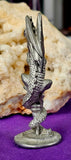 Vintage Antique Pewter Dragon Figurine w/Missing Crystal Ball 🔮✨🐲🐉🩶