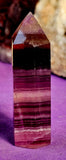 Banded Rainbow Fluorite Crystal Tower 💚✨💜☪️💛