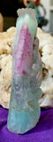 LG. Rainbow Fluorite Crystal Lizard Climbing Rock Sculpture 🪨🦎💚☪️✨😍