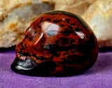 Mahogany Obsidian Crystal Mini Skull 🖤💀❤️