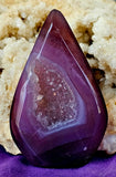 Dyed Pink Agate Crystal Tear Shaped Freeform ✨🩷