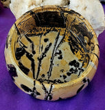 Exquisite MD. Picture Jasper Crystal Bowl w/Lid 🖼️