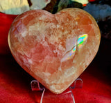 XXL Rose Calcite Crystal Puffy Heart 💕🌹🩷🌸🌷