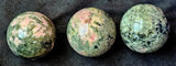 American Rhodonite aka Pink Opal & Green Tourmaline Crystal Sphere 💚✨😍🤯🔮🩷