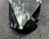 Arfvedsonite AKA Fireworks Stone and Garnet Crystal Wand 🖤🪄🔥🎆✨💙