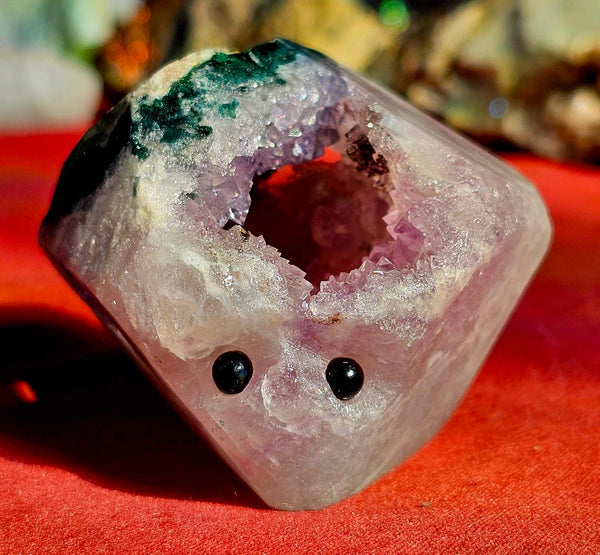 Amethyst Crystal Rock Pet Geode 🥹💜✨