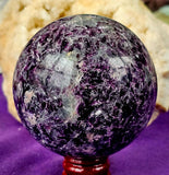 Lepidolite Crystal Sphere 🔮✨💜🌸🌌🦄