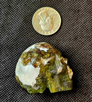 Moss Agate Crystal Skull Carving 💀🌿💚