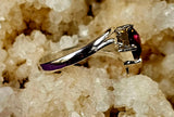 925 Sterling Silver Princess Cut Garnet Ring 💍💎✨😍❤️