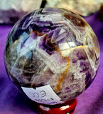 Chevron Amethyst Crystal Sphere 60mm