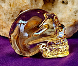 Blown Glass Citrine Skull Carving ✨⚜️💀💛✨