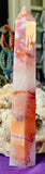 LG. Red Flower Agate Crystal Tower ❤️🌸🩷✨