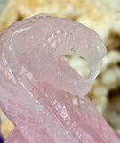 XL Rose Quartz Crystal Cobra Snake Carving ✨🤩🤯🐍🩷🌹