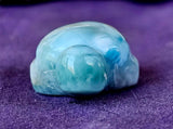 Larimar Crystal Turtle Carving 💚🐢💙🩵🌊🤍✨