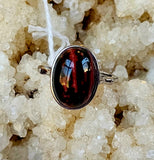 Ocean Jasper Oval Shaped Crystal SS 925 Adjustable Ring 💍💎✨🪸🌊🔵