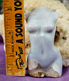 White Banded Agate Crystal Female Torso Carving 🤍✨🤩♀️🐻‍❄️