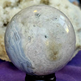 Blue Banded Agate Crystal Sphere #2 💙✨🔮💎🔵