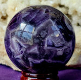 Chevron Amethyst Crystal Sphere #2 💜✨🤍