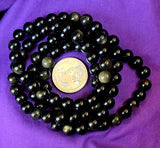 Goldsheen Obsidian Crystal Stretch Bracelet ✨📿🖤⚜️