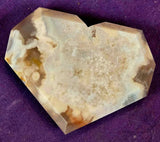 Flower Agate Faceted Crystal Heart ❤️🌸🌷🩷