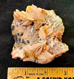 Raw Peach Barite w/Galena Crystal Specimen ✨💥🍑🩶