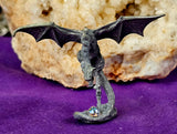 Antique Vintage Pewter Soaring w/Crystal Ball  🔮✨💜🐲🐉