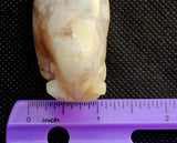 Flower Agate Crystal Buffalo Carving ✨🌸🩷🌷🦬🐃