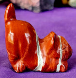MD. Red Jasper Crystal Carved Kitty Cat Figurine ♥️✨♥️🐈😻🐾