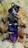 Assorted Crystal Double Terminated Silver Rose Necklace 📿💚💜💛🌹