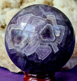 Chevron Amethyst Crystal Sphere #2 💜✨🤍