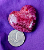 ✨RARE✨ Red Peach Blossom Jasper Crystal Puffy Heart 💕🍒♥️✨🩷💗
