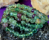 Rainbow Fluorite Crystal Stretch Bracelet ✨ 📿 💚💜🤩🌈