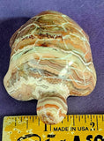 Hand Carved Mexican Lace Agate Crystal Turtle Figurine