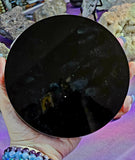 Black Obsidian Crystal Scrying Mirror w/Display Stand ✨🪞🖤🧙‍♀️🧹