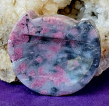 Peruvian Rhodonite & Quartz Crystal Kitty Cat Trinket Dish 🌸✨🤩😻🐾
