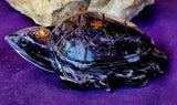 ✨RARE✨ MD. Grade A++ Purple Mica Crystal Turtle Carving 🐢✨ 🤩 🤯 💜🐢