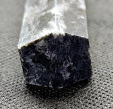 Arfvedsonite AKA Fireworks Stone and Garnet Crystal Wand 🖤🪄🔥🎆✨💙