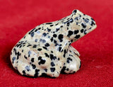 Dalmatian Jasper Crystal Frog Figurine 🐸