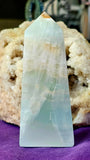 MD. GORGEOUS Pistachio Calcite Obelisk Crystal Tower