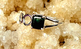 925 Sterling Silver Ring w/Green Emerald Gemstone ✨💚💍💎☘️