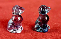 Rainbow Fluorite Crystal Mini Dog