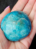 LG. Blue Apatite Crystal Palmstone ✨🤩 💙🔵💎💠
