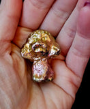 Rainbow Titanium Bismuth Crystal Toy Poodle Figurine ✨🌈🐩🐾🩷🧡