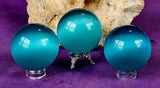 SM. Teal Cat Eye Crystal Sphere 👁️✨😻🔮🐈🩵
