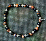 Handcrafted Blue & Goldstone w/Onyx & 925SS Accent Beads ✨📿⚜️💙
