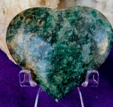 Green Jasper Crystal Puffy Heart 💚🍏✨☘️