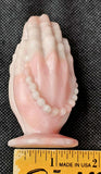 Pink Opal Crystal Praying Hands w/Prayer Beads 📿🙏🩷
