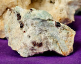 Raw Pegmatite, Amazonite, w/Garnet Inclusions Mineral Specimen ✨🤩🤯🤍🩵♥️